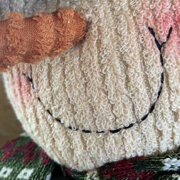 Tall Standing Fabric Snowman with Hat and Broom. New. - Picture 11 of 11